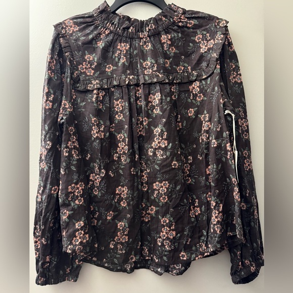 Floral Ruffle Neck Blouse By a.n.a - Picture 3 of 4